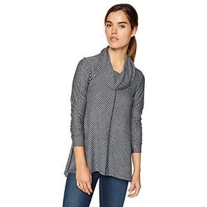 Shark Bite striped cowl neck shirt